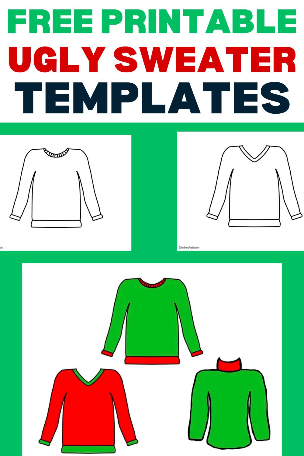 free printable sweater templates for crafts -